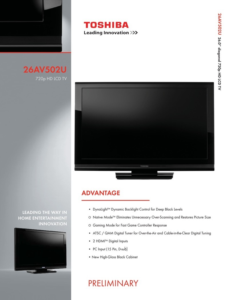 Toshiba 26AV502U - 26" LCD TV User manual
