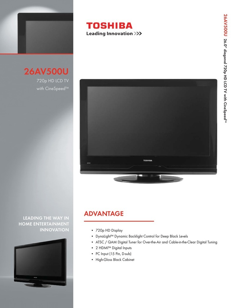 Toshiba 26AV500U - 26" LCD TV User manual