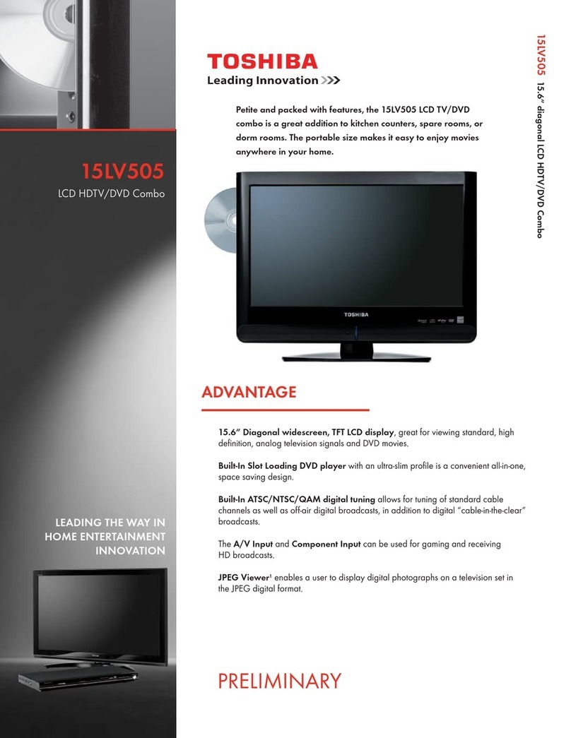 Toshiba 15LV505 - 15.6" LCD TV User manual