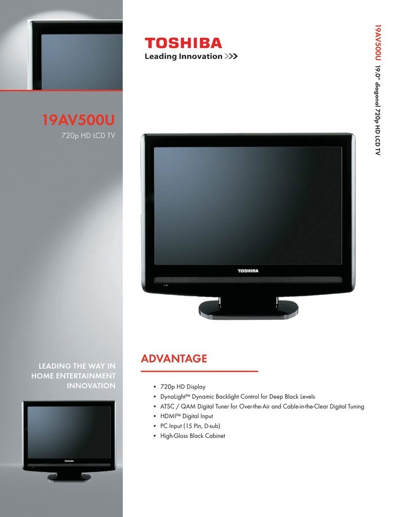 Toshiba 19AV500U - 19" LCD TV User manual