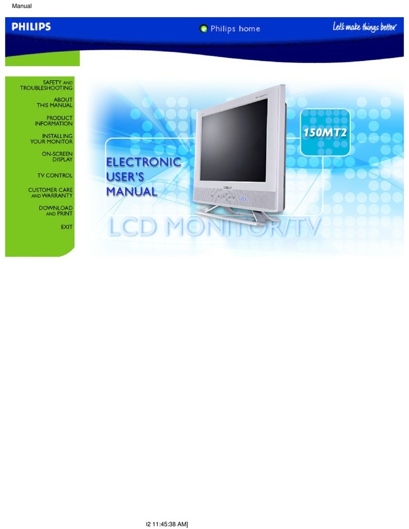 Philips 150MT20P User manual