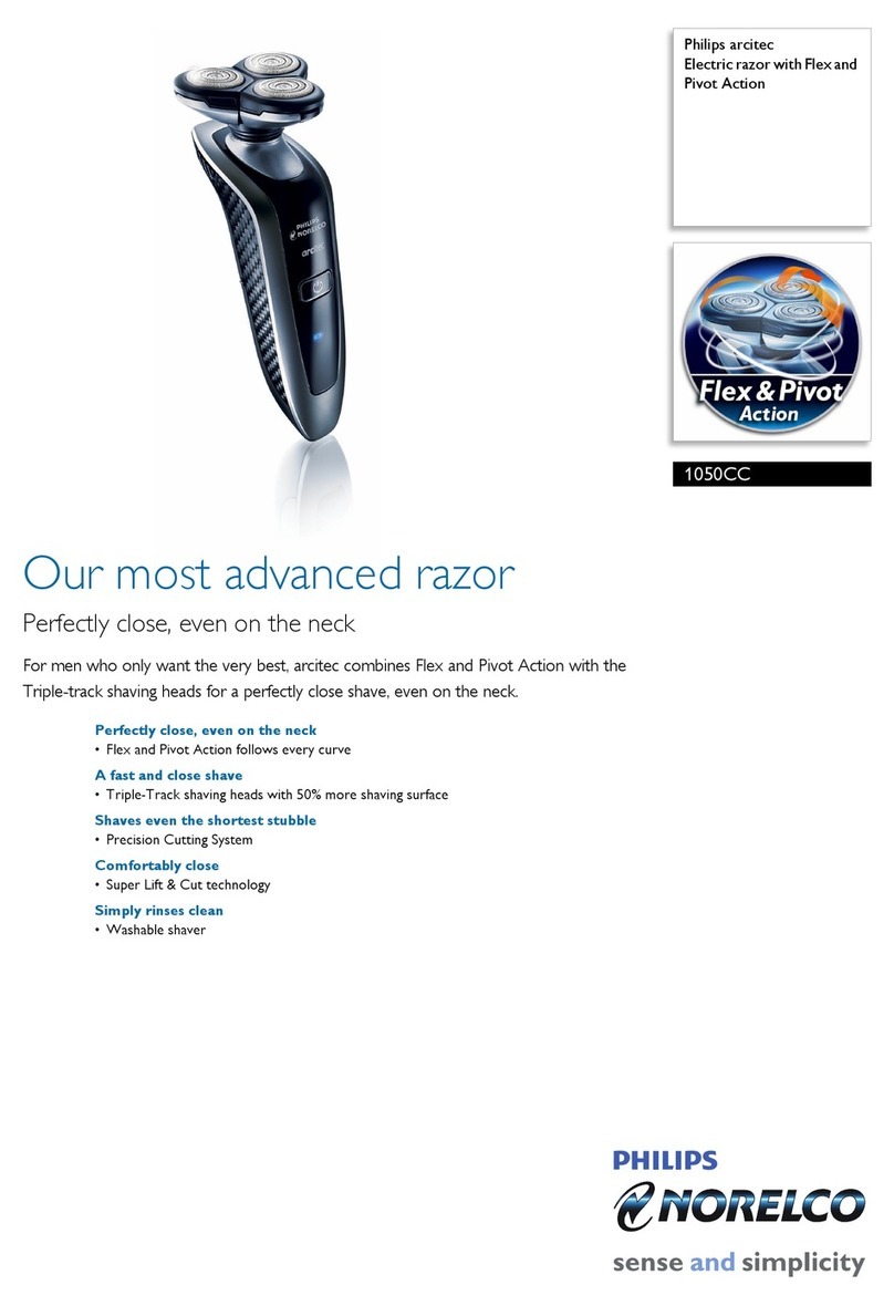 Philips Norelco Arcitec 1050X Specifications