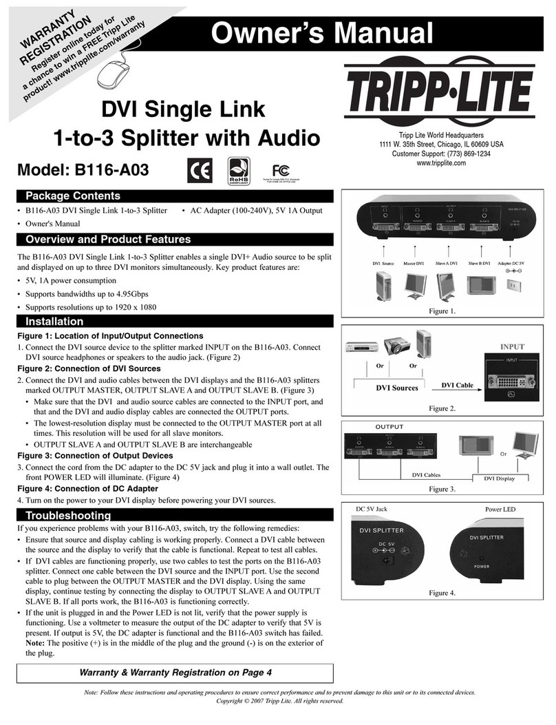 Tripp Lite B116-A03 owner's manual