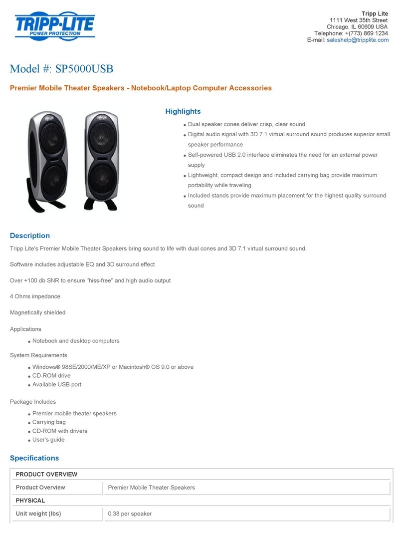 Tripp Lite SP5000USB User manual