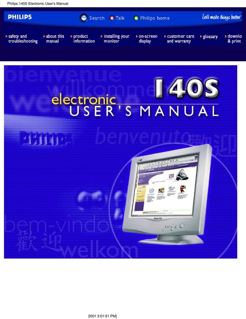 Philips 140S1M Installation and operating instructions