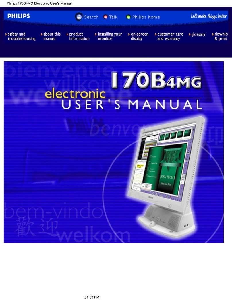 Philips 170B4MG Installation and operating instructions
