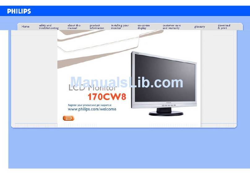 Philips 170CW8FB User manual
