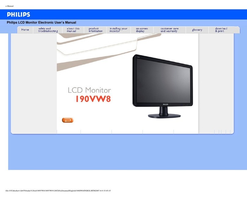 Philips 190VW8FB User manual