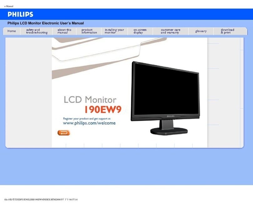 Philips 190EW9FB User manual