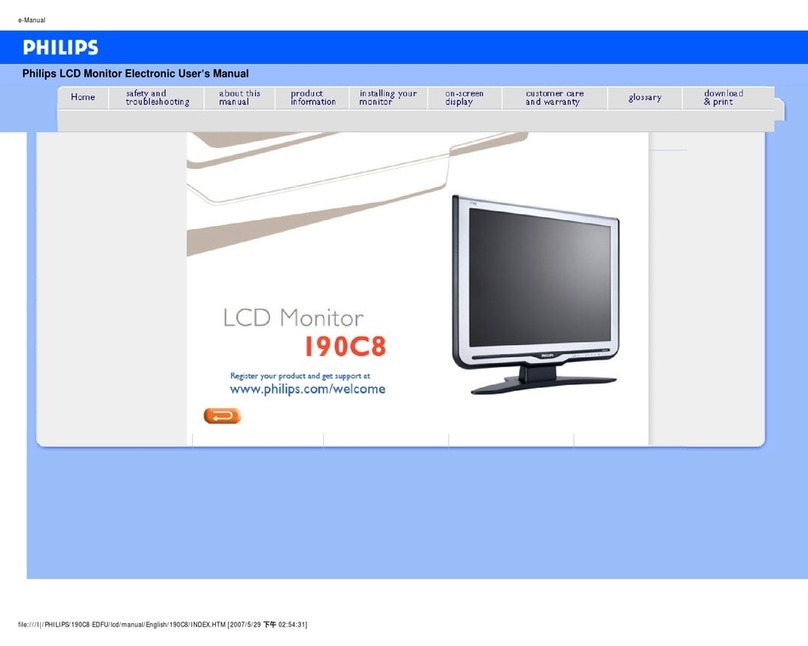 Philips 190C8FS User manual