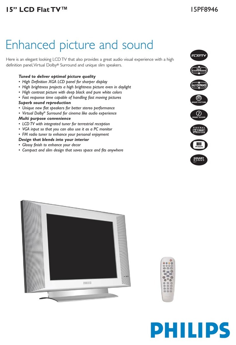 Philips 15-LCD FLAT TV CRYSTAL CLEAR III 15PF8946 User manual