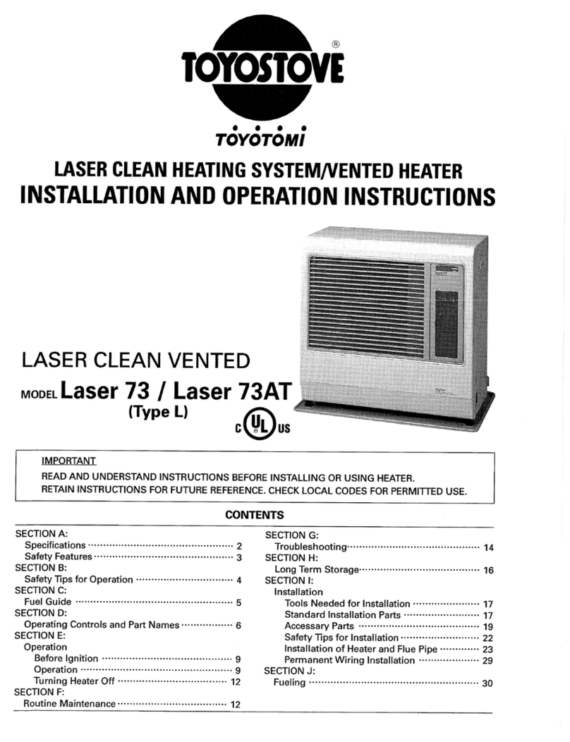 Toyostove Laser 73 User manual
