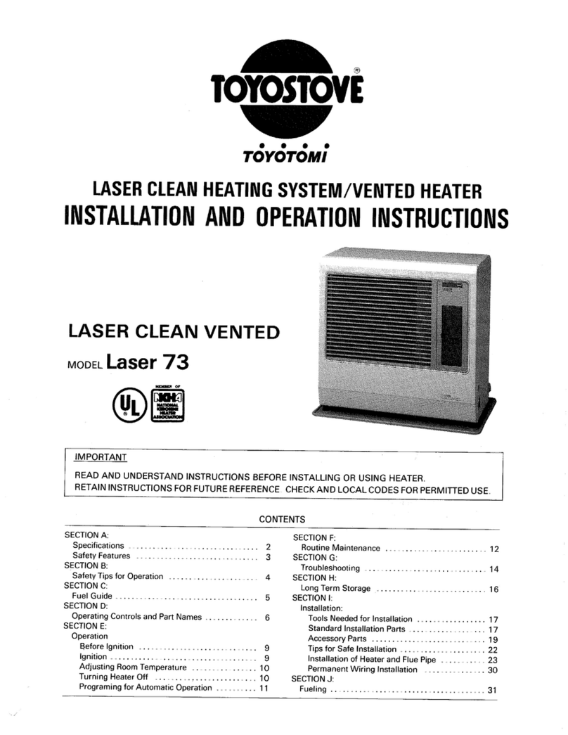 Toyostove Laser 73 user guide