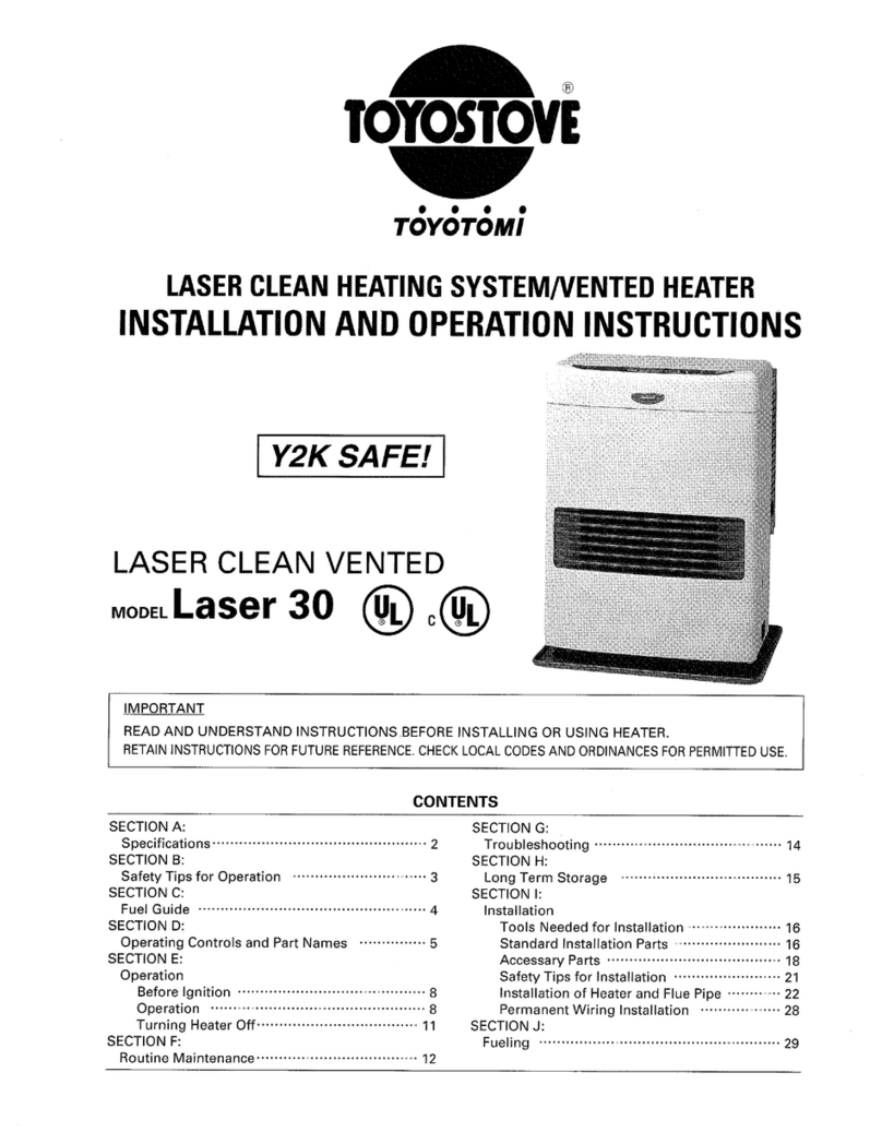 Toyostove Laser 30 Type B user guide