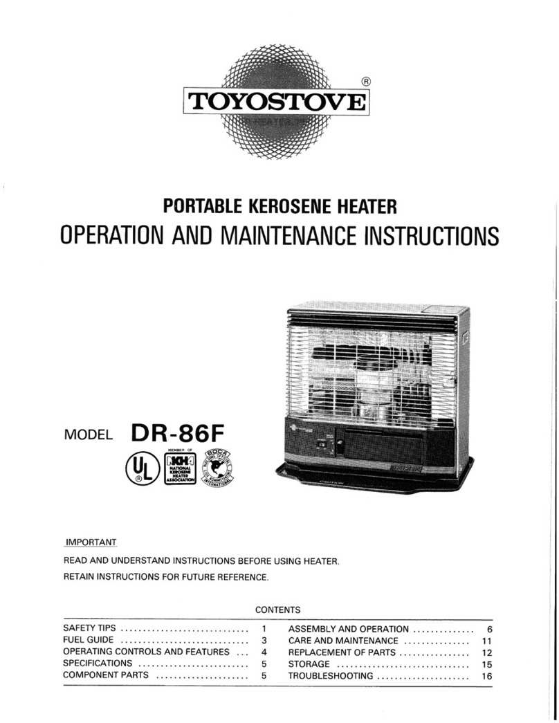 Toyostove DR-86F Manual