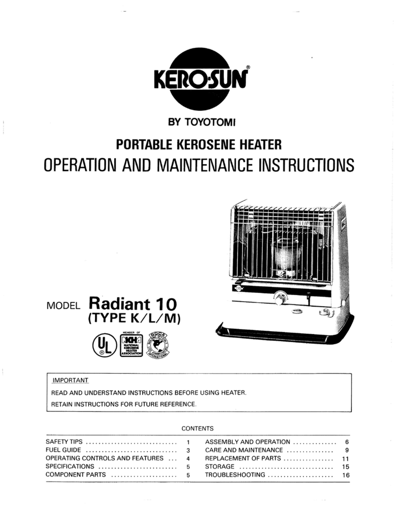 Toyotomi Radiant 10 Type K user guide