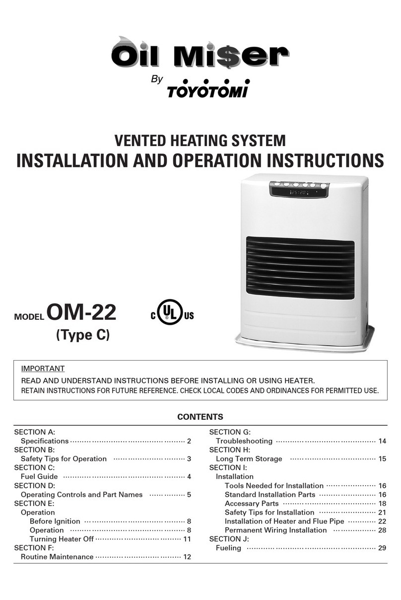Toyotomi OM-22 Type C User manual