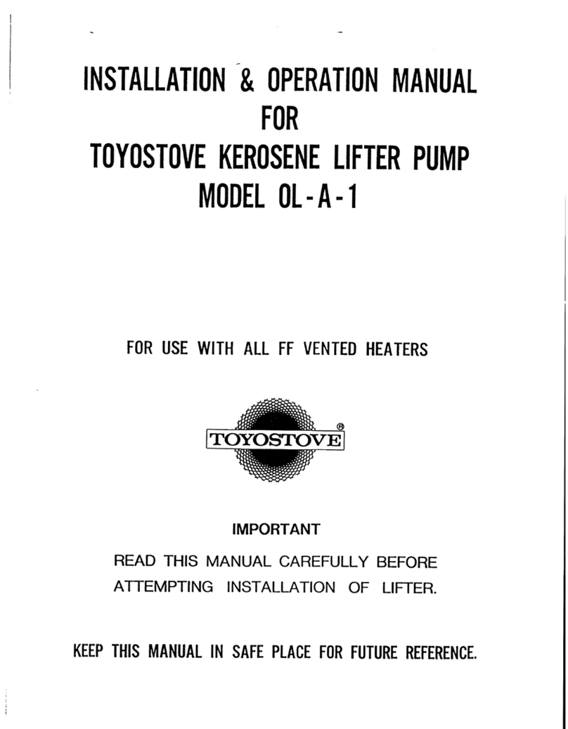 Toyostove OL-A-1 Installation & operation manual
