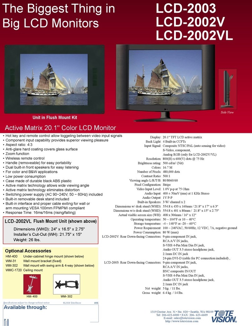 Totevision LCD-2002V User manual