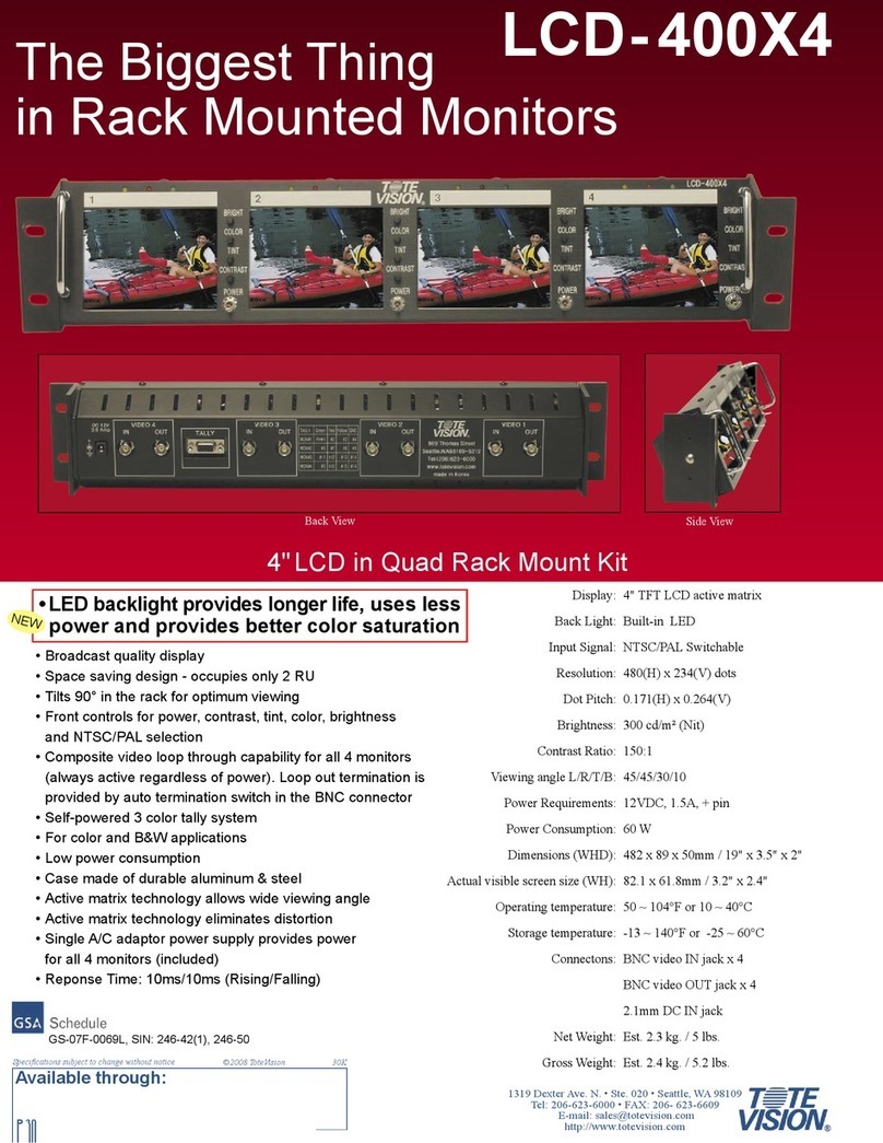 Totevision LCD-400X4 User manual