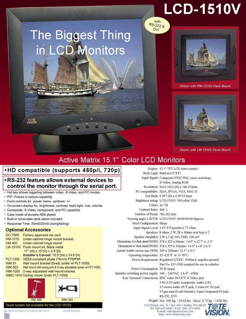 Totevision LCD-1510V User manual