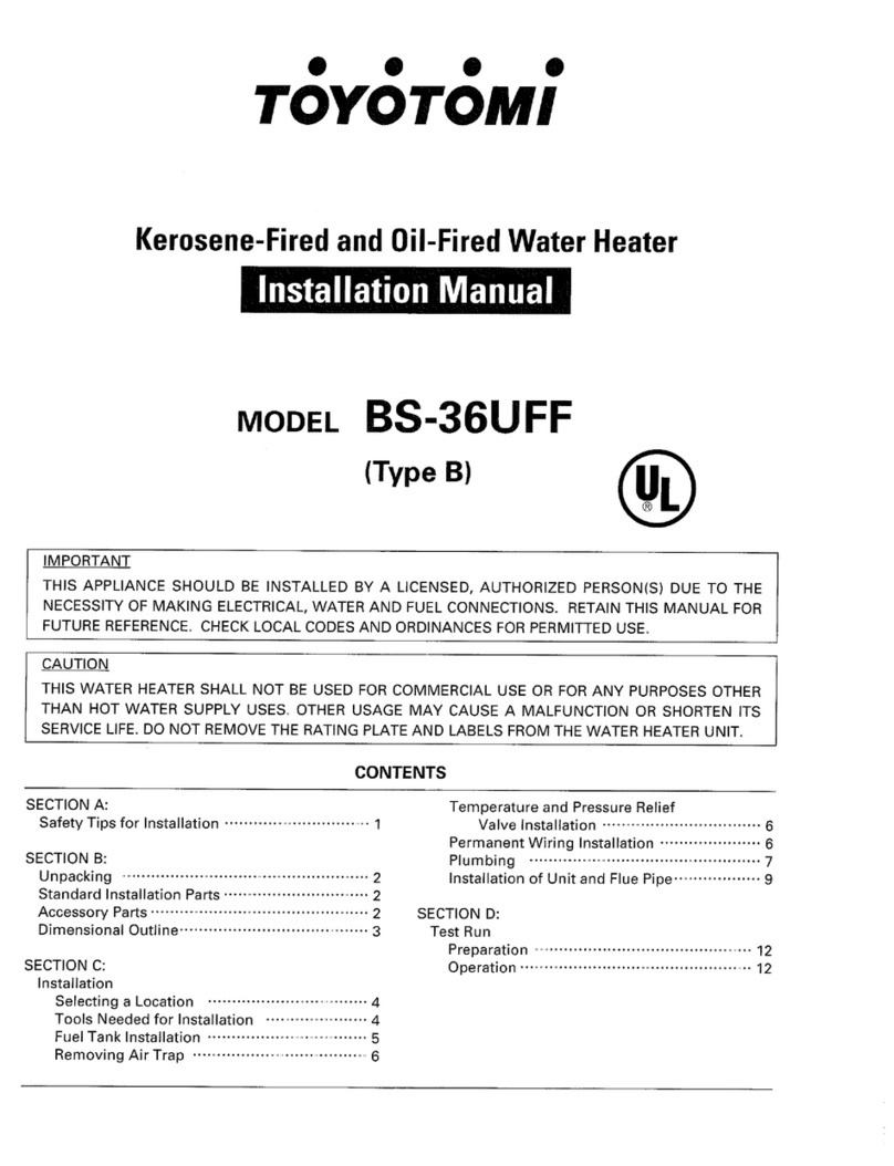 Toyotomi BS-36UFF installation manual