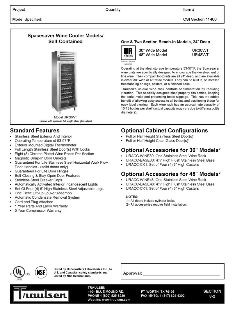 Traulsen UR30WT Specifications