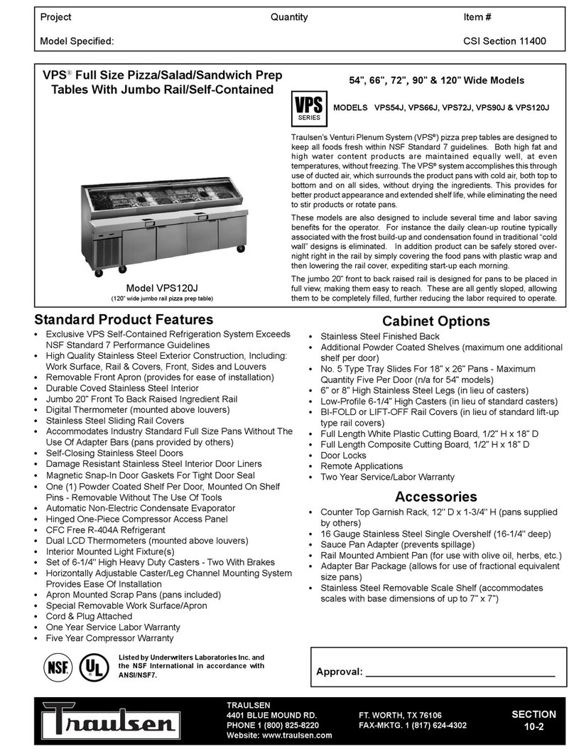 Traulsen VPS54J User manual