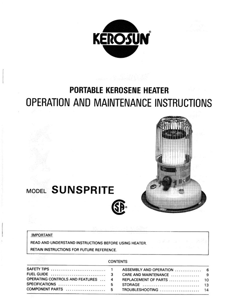 Kero-Sun Sunsprite User manual