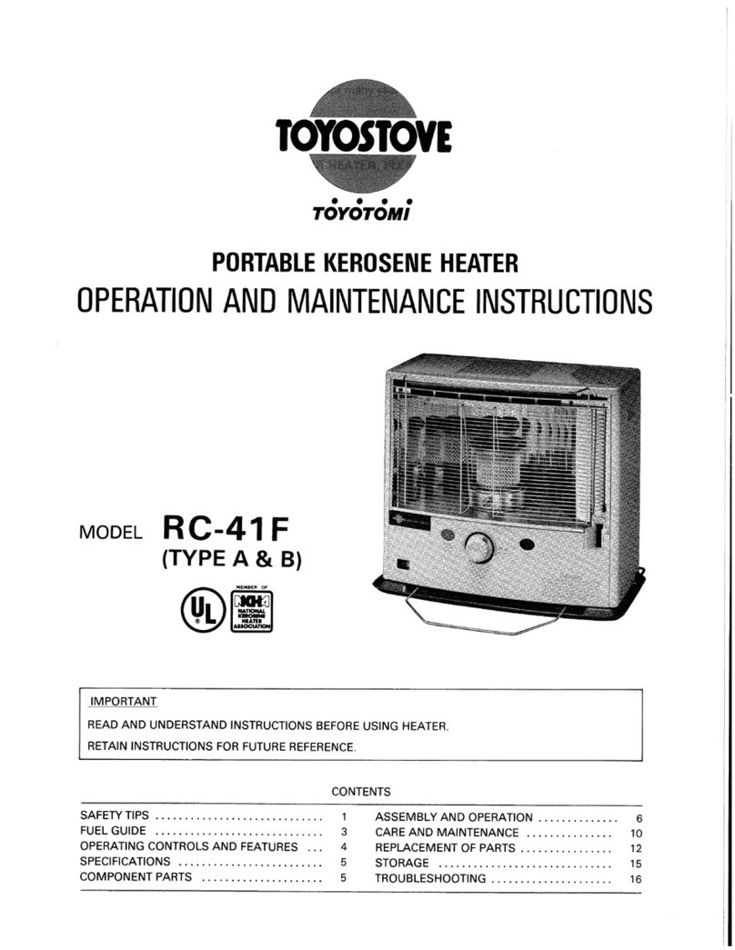 Toyotomi RC-41F Type A User manual Toyotomi RC-41F Type A User manual