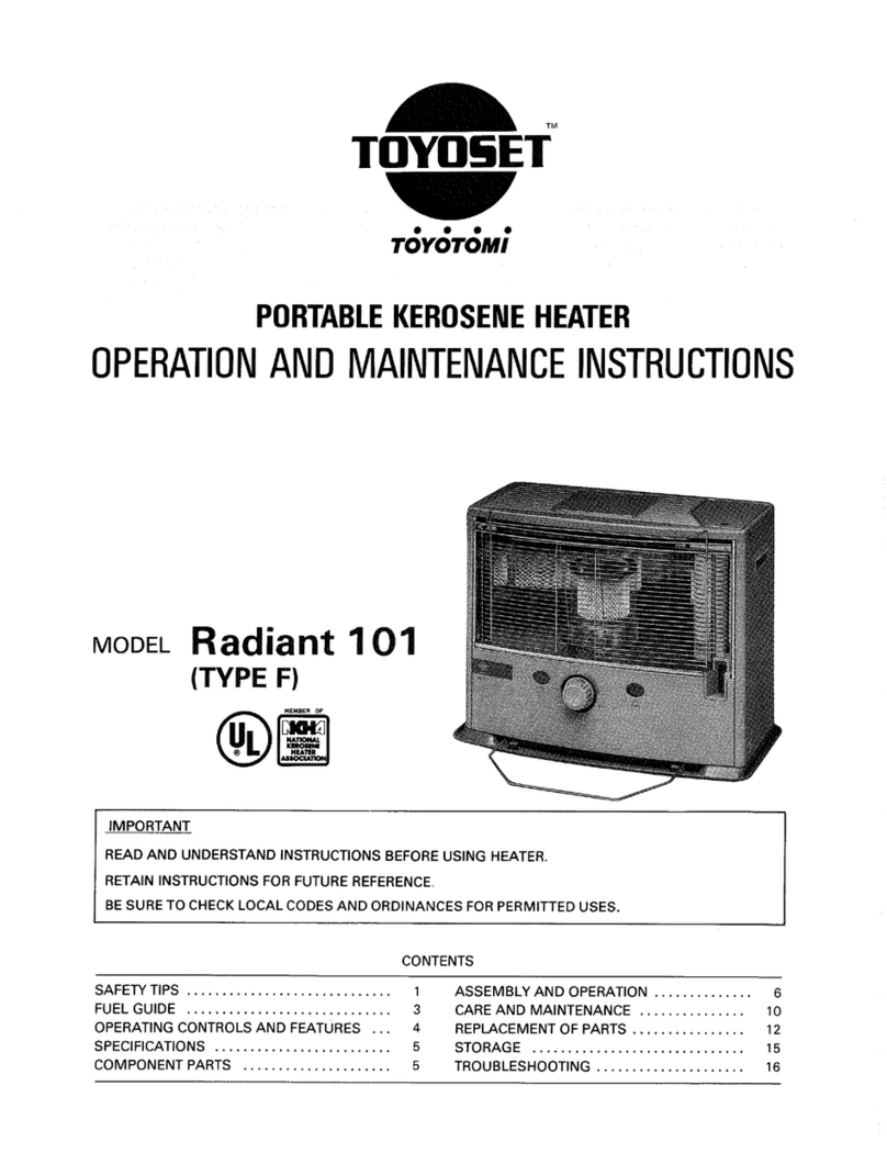 Toyotomi Radiant 101 Type F user guide