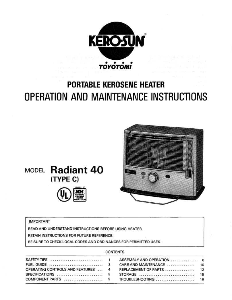 Toyotomi Radiant 40 Type C user guide