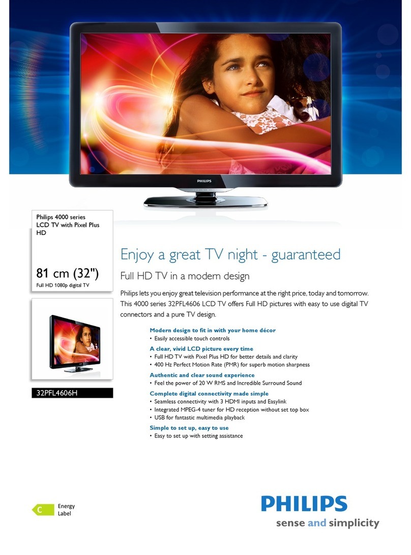 Philips 32PFL4606H User manual