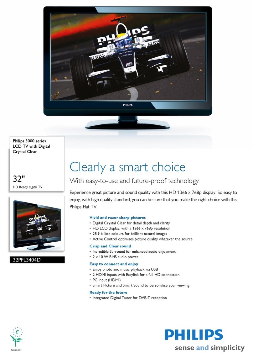Philips 32PFL3404D User manual