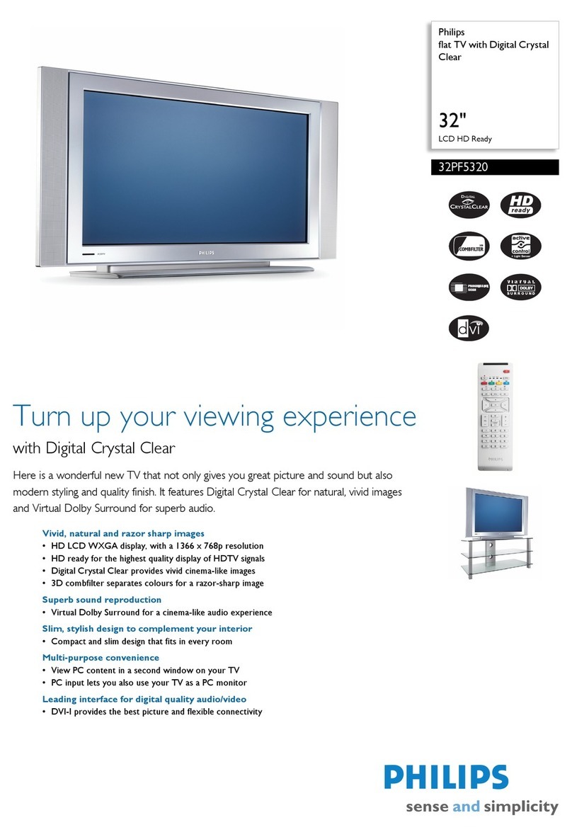Philips 32-LCD HDTV MONITOR FLAT TV DIGITAL CRYSTAL CLEAR... User manual