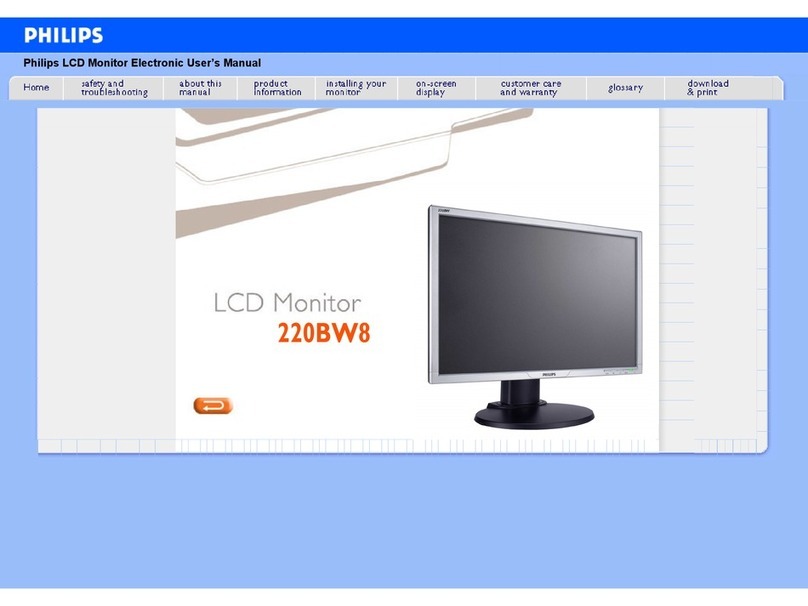 Philips 220BW8EB User manual