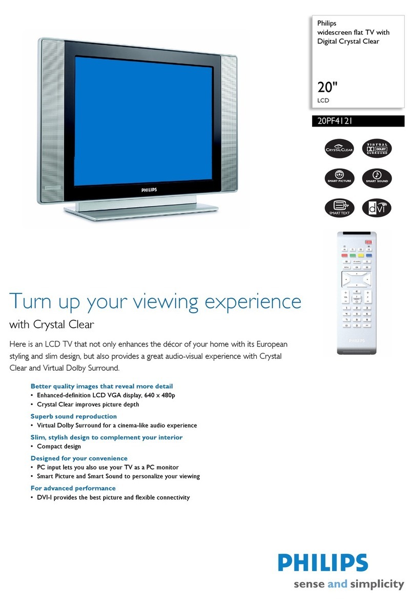 Philips FlatTV 20PF4121 User manual