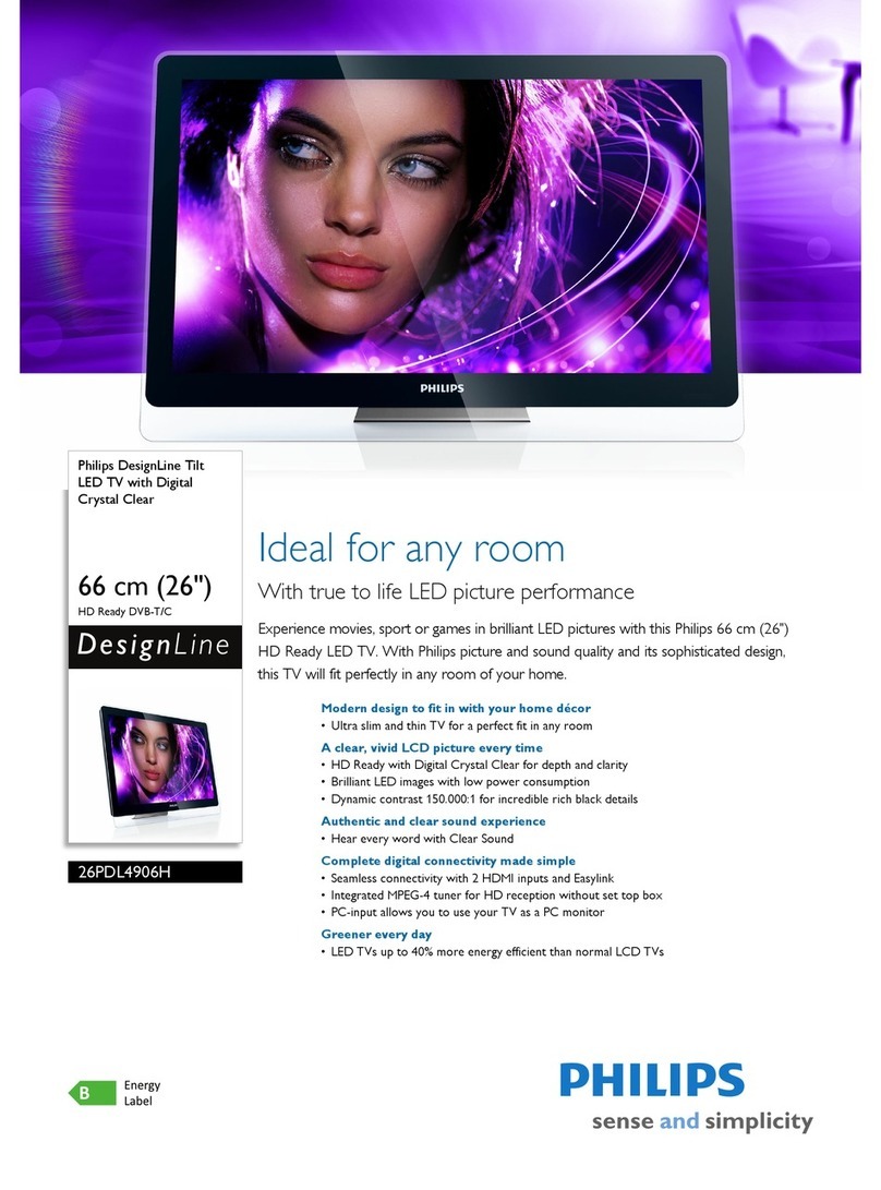 Philips DesignLine 26PDL4906H User manual