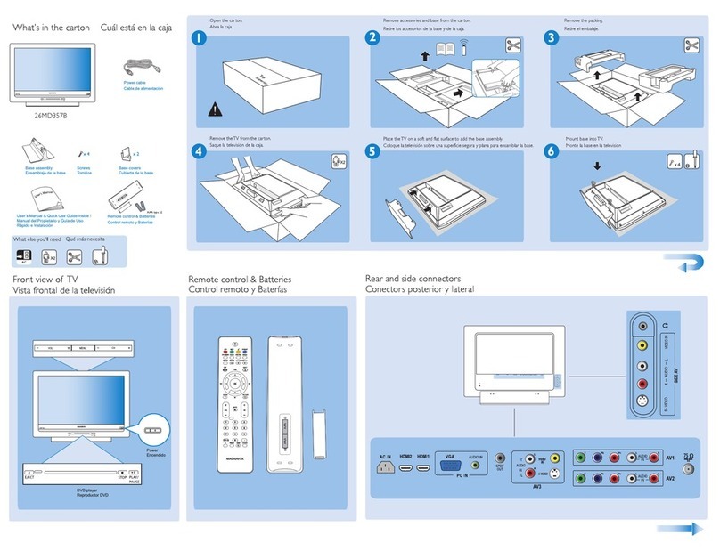 Philips 26MD357B User manual