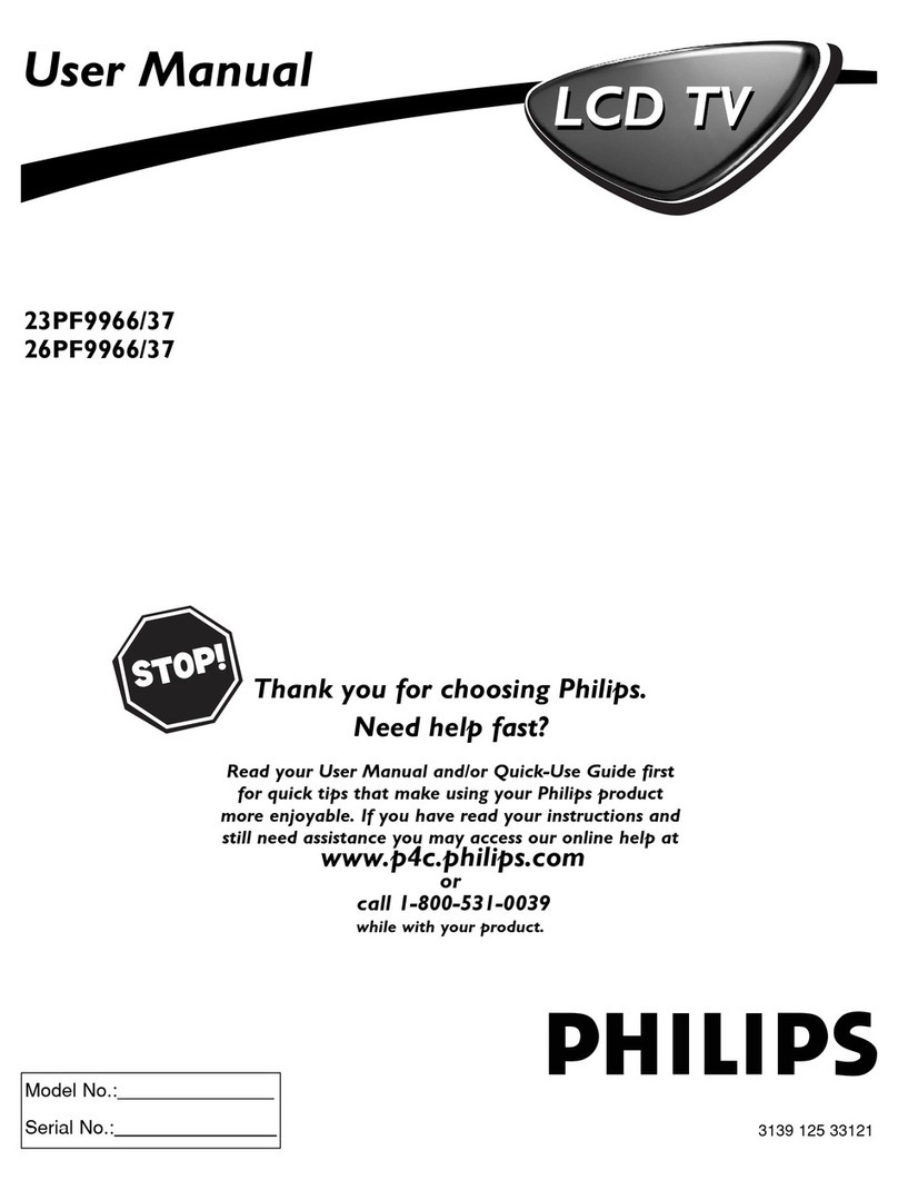 Philips 26-LCD HDTV MONITOR FLAT TV PIXEL PLUS... User manual