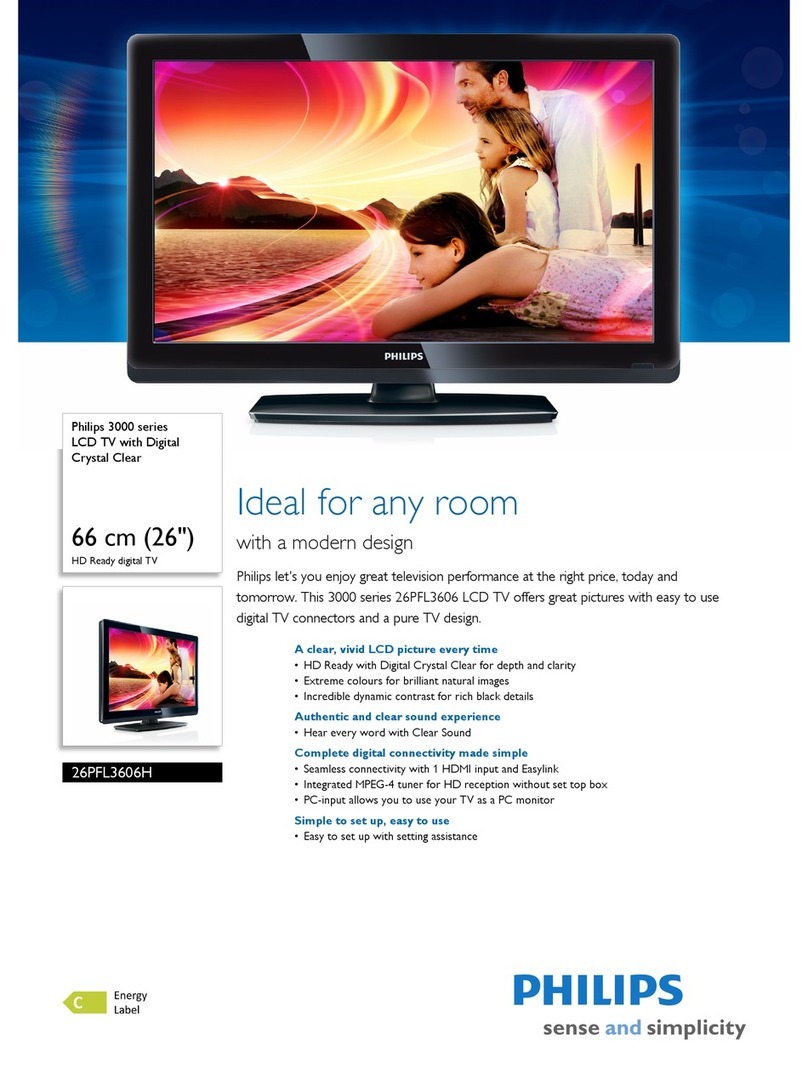 Philips 26PFL3606H User manual