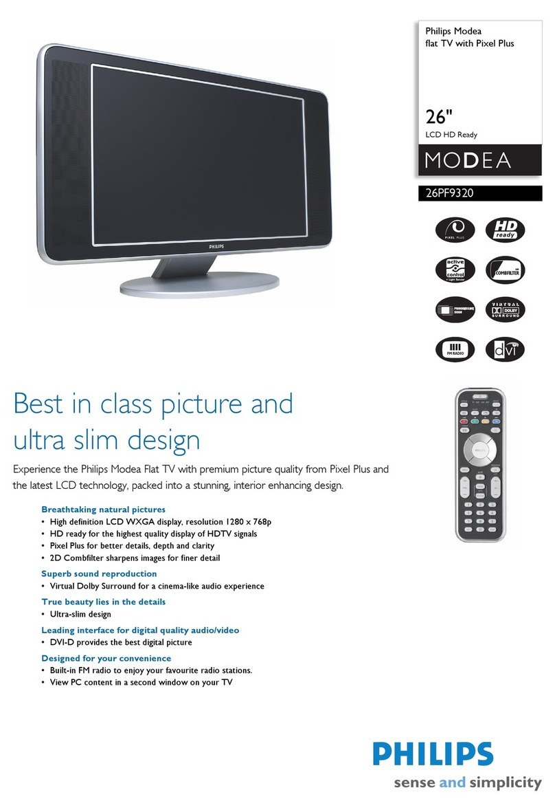 Philips Modea 26PF9320 User manual