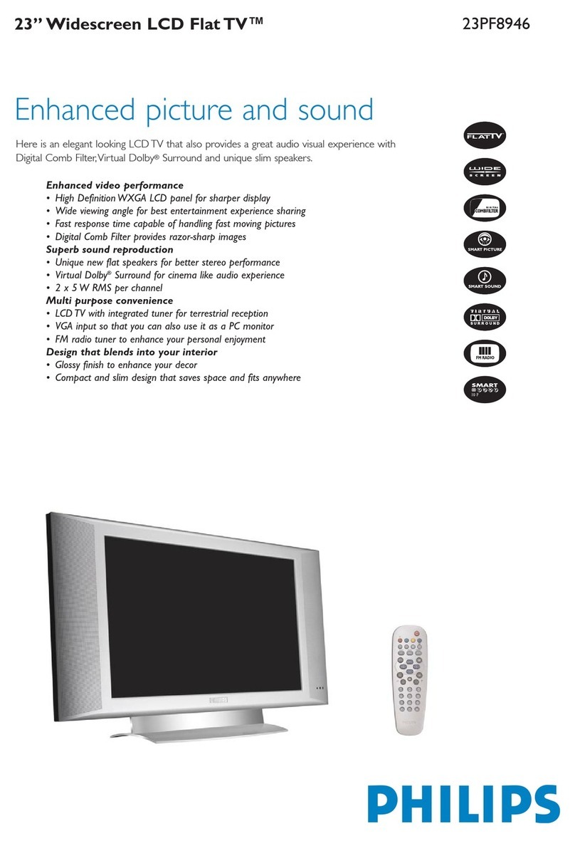 Philips 23-LCD FLAT TV CRYSTAL CLEAR III 23PF8946 User manual