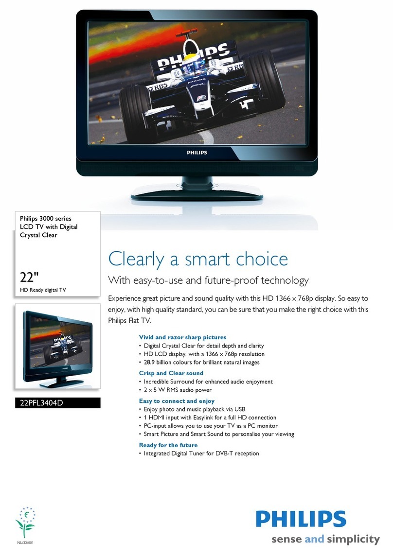 Philips 22PFL3404D User manual