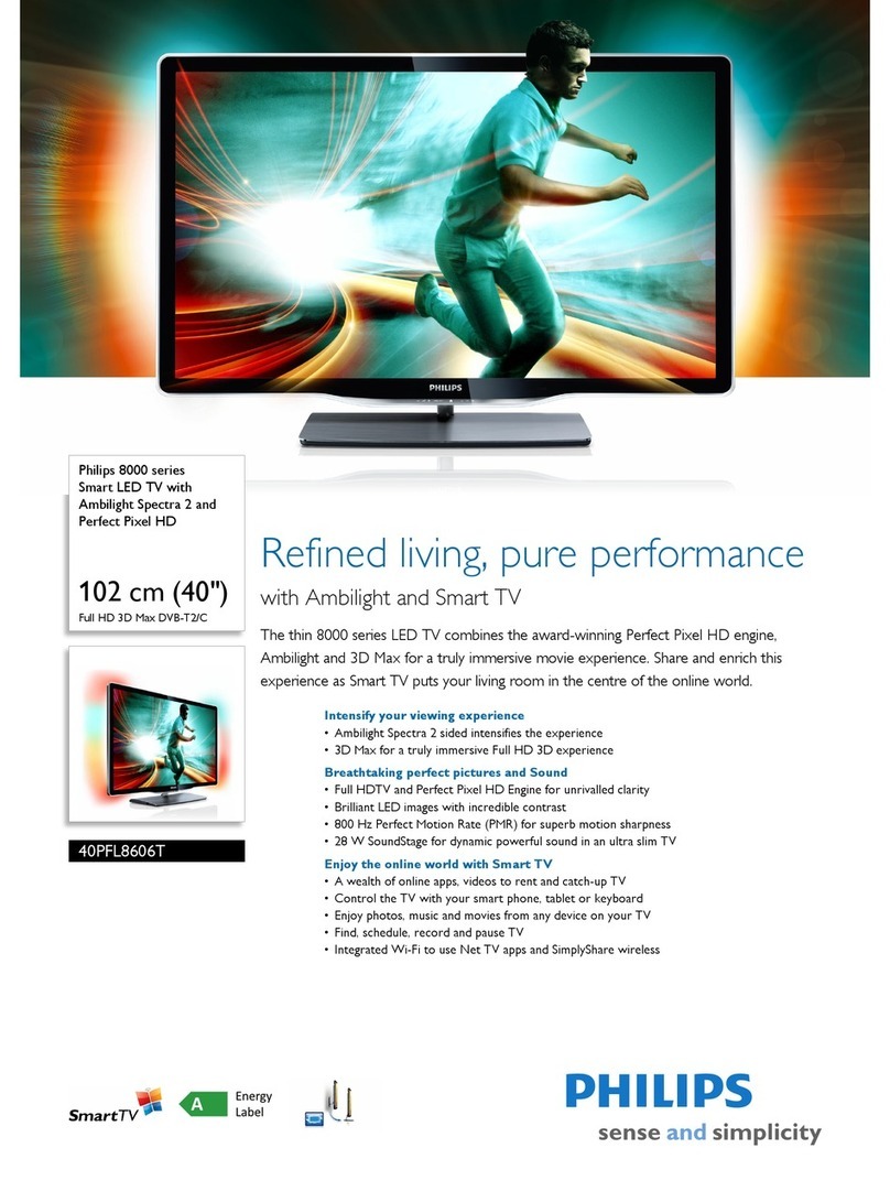 Philips 40PFL8606T User manual