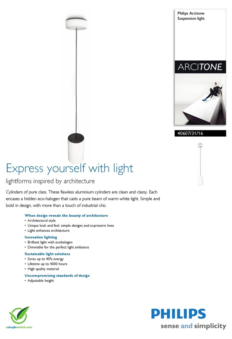 Philips ARCITONE 40607/31/16 Specification sheet