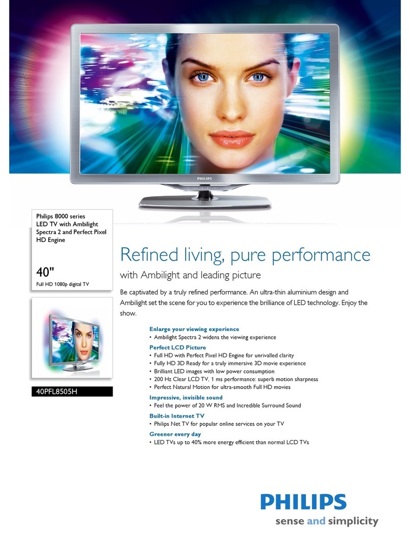 Philips 40PFL8505H Specifications