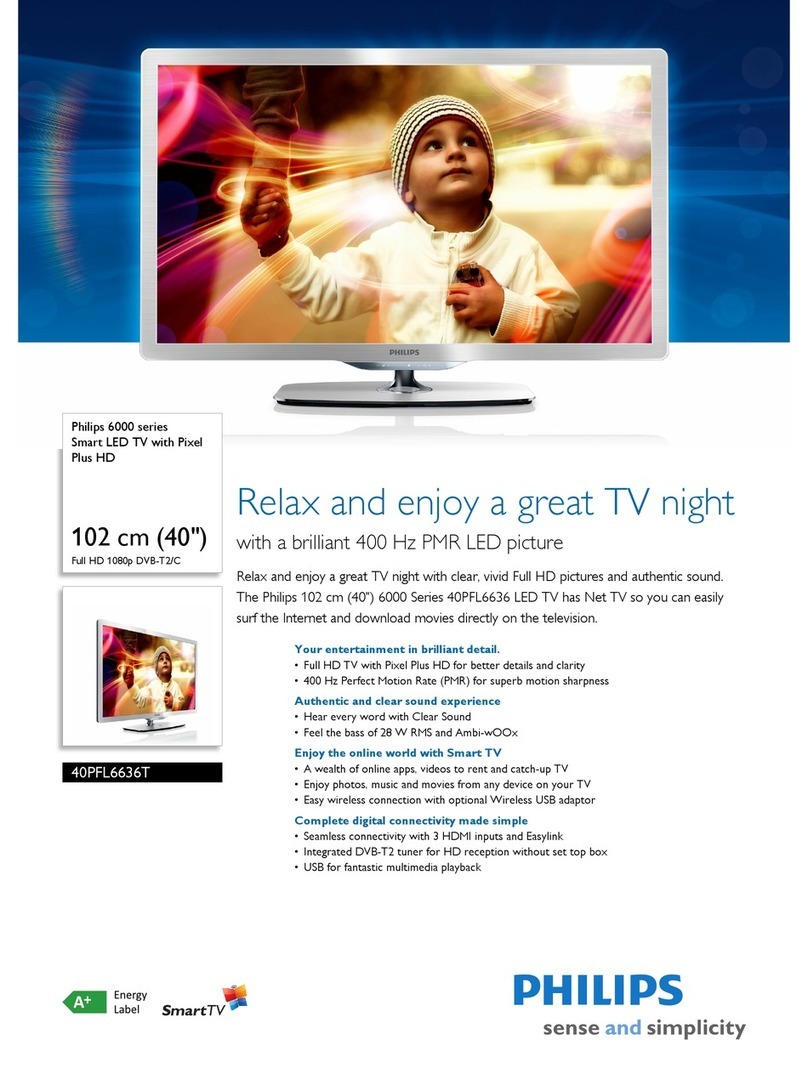 Philips 40PFL6636T User manual