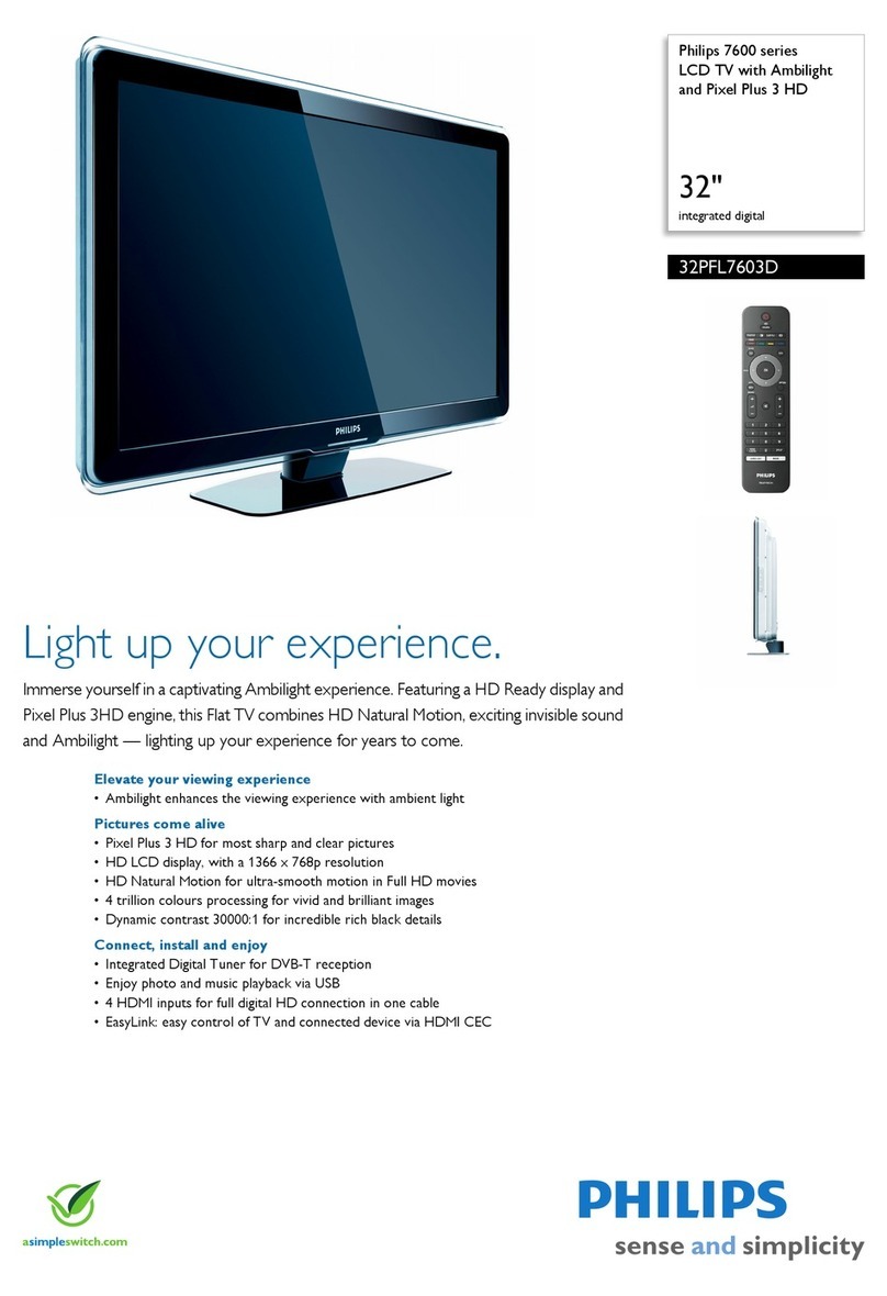Philips 32PFL7603D - annexe 1 Specifications
