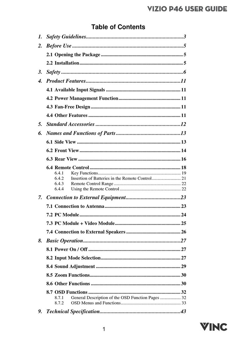 Vizio P46 User manual Vizio P46 User manual